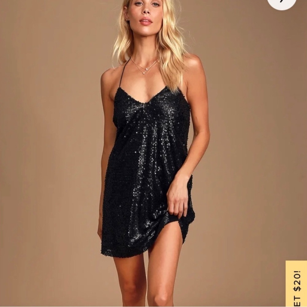 Lulu’s sequin swing sleeves mini dress